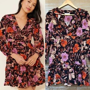 Anthropologie Pilcro Tiered Corduroy Mini Dress Western Boho Preppy Womens XS